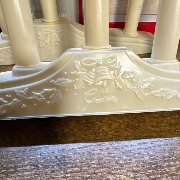 Vintage Christmas Window Candelabra 5 Electric Lights Plastic Drip Candolier - Picture 3 of 11